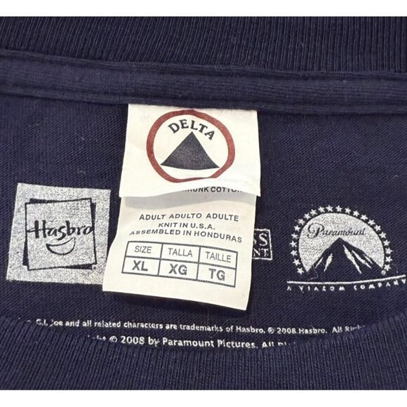 Delta Mars Better Living Through Technology Promotional Tee Shirt Navy Size XL - Picture 4 of 5